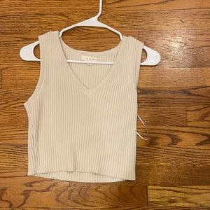 Pac Sun Cream ribbed top